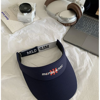 Lettering Embroidered Sun Visor