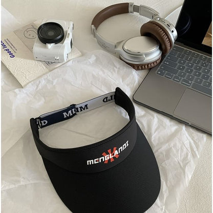 Lettering Embroidered Sun Visor