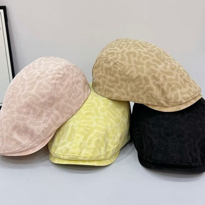 Leopard Print Flat Cap