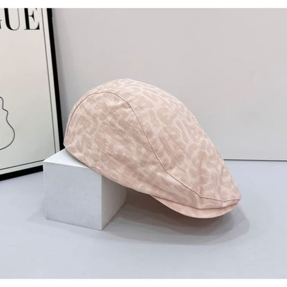 Leopard Print Flat Cap