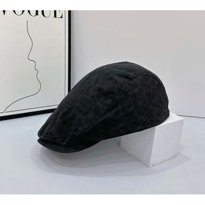 Leopard Print Flat Cap