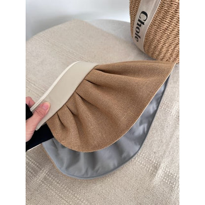 Lettering Ruffle Sun Hat