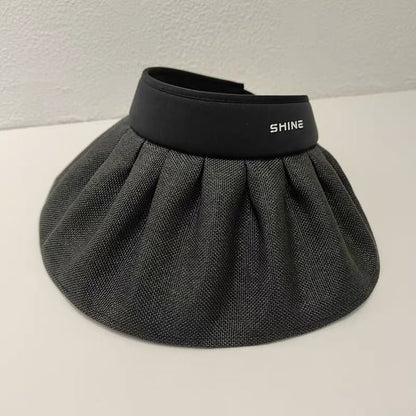 Lettering Ruffle Sun Hat