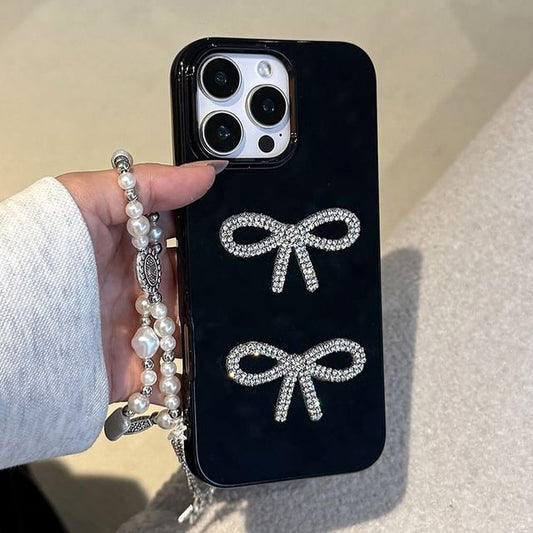 Bow Rhinestone Phone Case