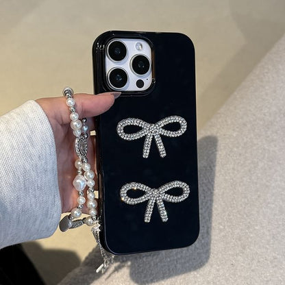 Bow Rhinestone Phone Case