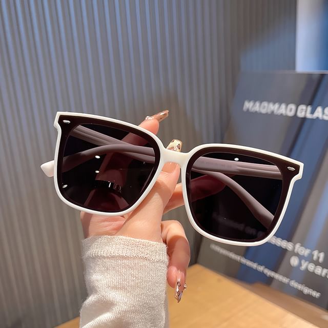 Square Polarized Sunglasses / Case / Pouch / Cleaning Cloth / Set