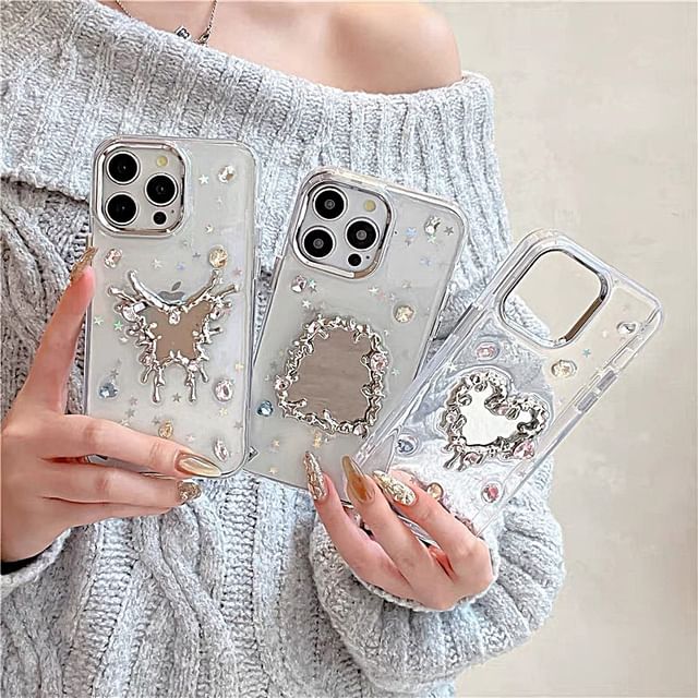 Rhinestone Mirror iPhone Case