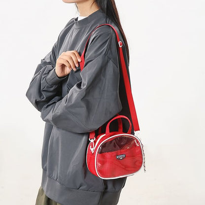 Lettering Plaid Crossbody Bag