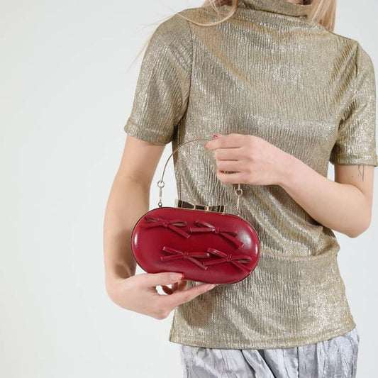 Bow Chain Strap Crossbody Bag