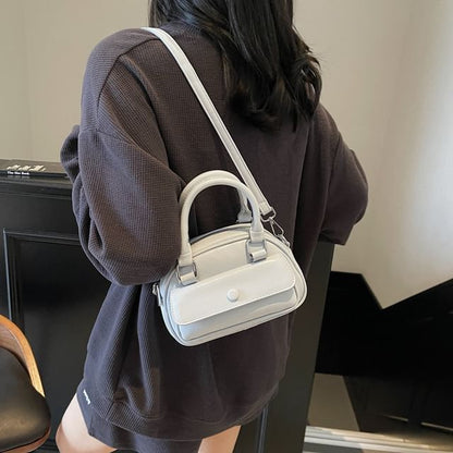 Multi-Pocket Faux Leather Crossbody Bag