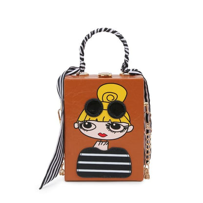 Cartoon Print Chain Strap Crossbody Bag