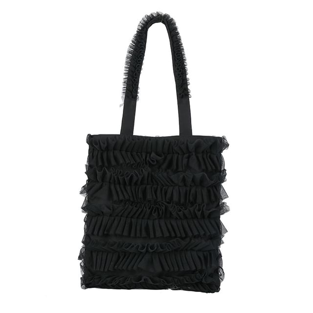 Plain Ruffle Shopper Bag