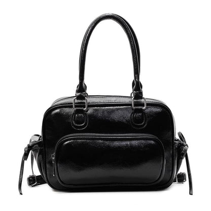 Multi-Way Faux Leather Multi-Pocket Backpack