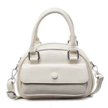 Multi-Pocket Faux Leather Crossbody Bag