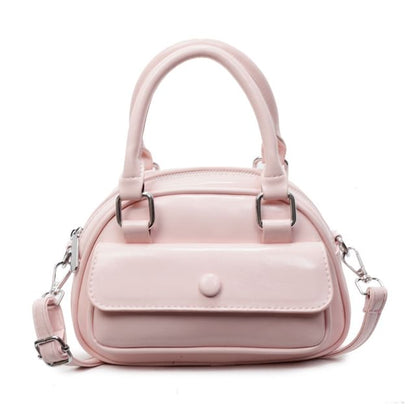 Multi-Pocket Faux Leather Crossbody Bag