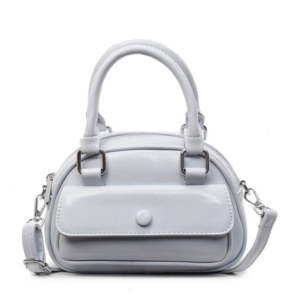 Multi-Pocket Faux Leather Crossbody Bag