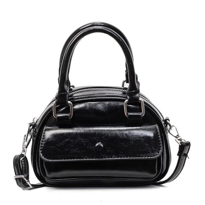 Multi-Pocket Faux Leather Crossbody Bag