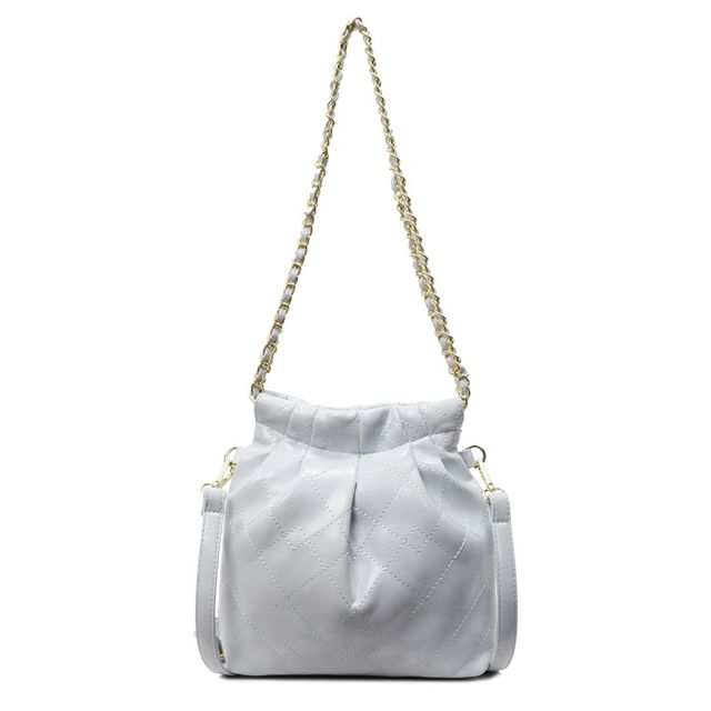 Multi-Way Quilted Chain Strap Faux Leather Shoulder Bag