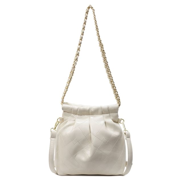 Multi-Way Quilted Chain Strap Faux Leather Shoulder Bag