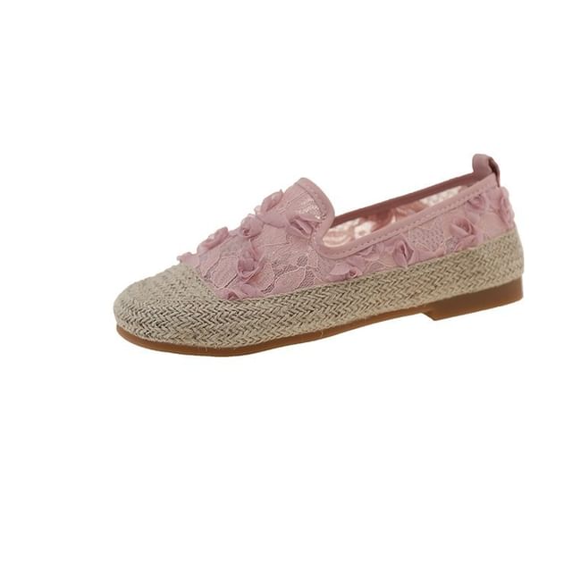 Floral Slip-Ons Espadrille Mesh