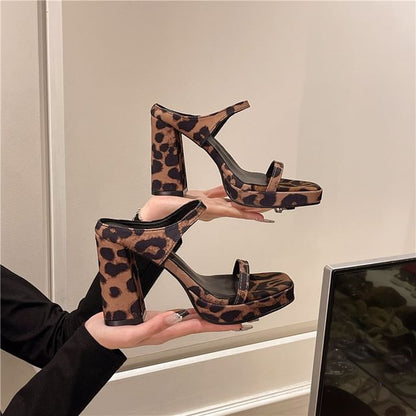 Sandals Slide Heel Chunky