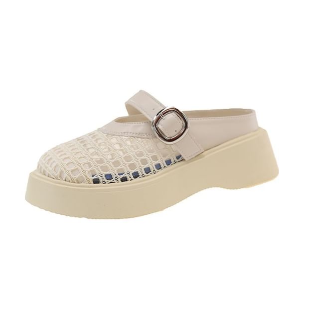 Mules Jane Platform Cutout Mary
