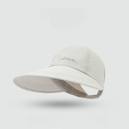 Lettering Embroidered Visor Cap