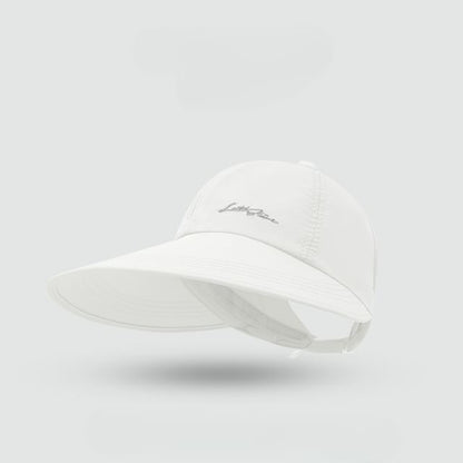 Lettering Embroidered Visor Cap