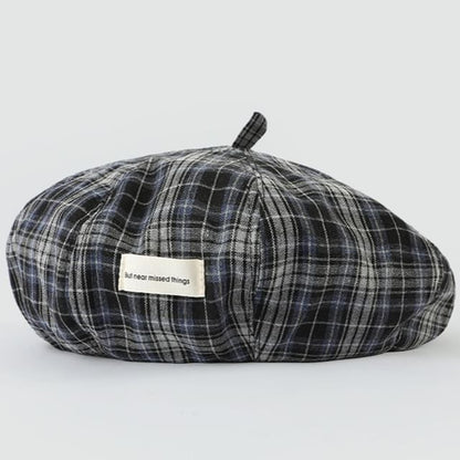 Plaid Applique Beret