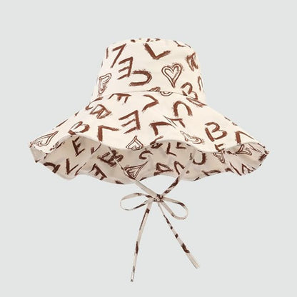 Lettering Print Boonie Hat