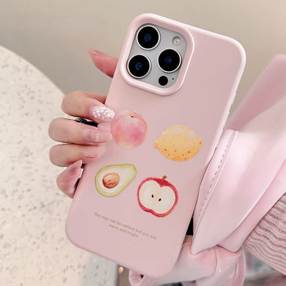 Fruit Print Phone Case / Bead Phone Strap / Set