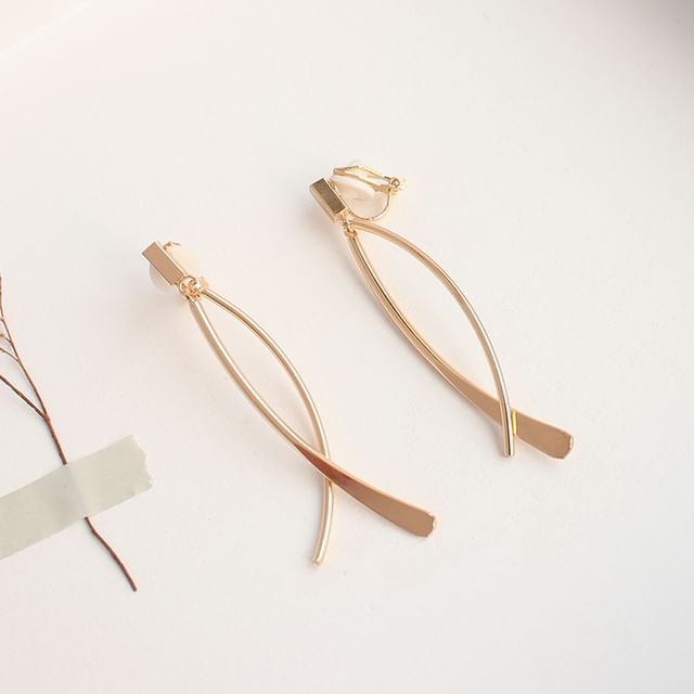 Bar Dangle Earring / Clip-On Earring