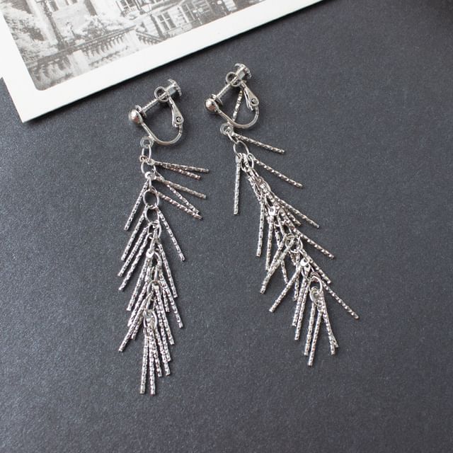 Fringed Drop Earring / Clip-On Earring