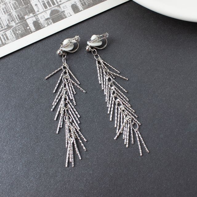 Fringed Drop Earring / Clip-On Earring