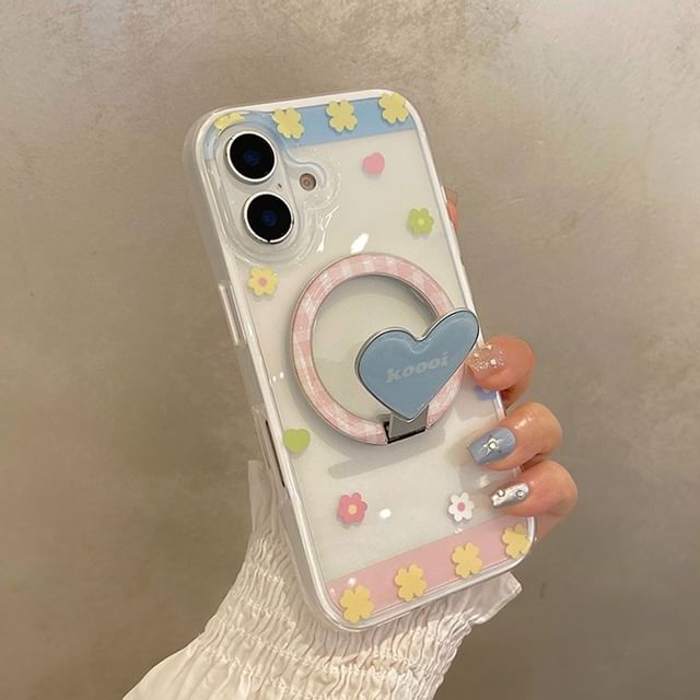 Floral Magnetic (Compatible with MagSafe) Phone Case / Stand / Set