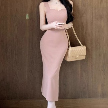 Sweetheart Neck Sheath Maxi Dress, Sleeveless