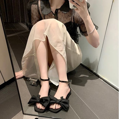 Ankle Strap Bow Sandals (Various Designs)