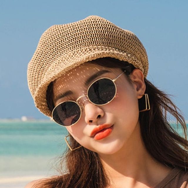 Plain Straw Beret