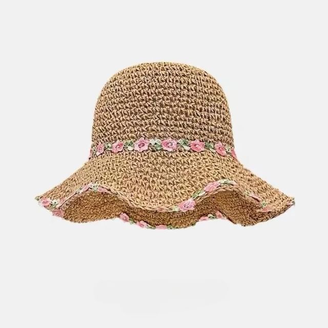 Floral Straw Sun Hat