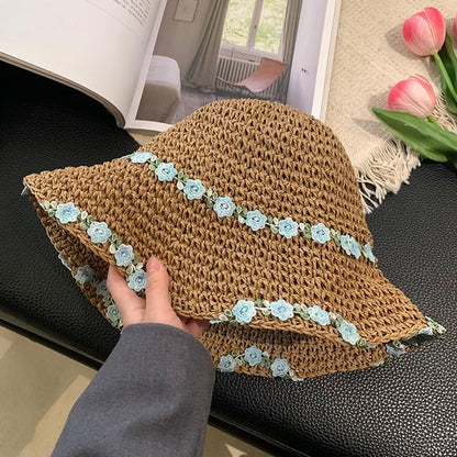 Floral Straw Sun Hat