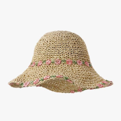 Floral Straw Sun Hat