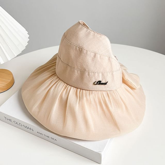 Plain Lettering Sun Hat