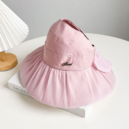 Plain Lettering Sun Hat