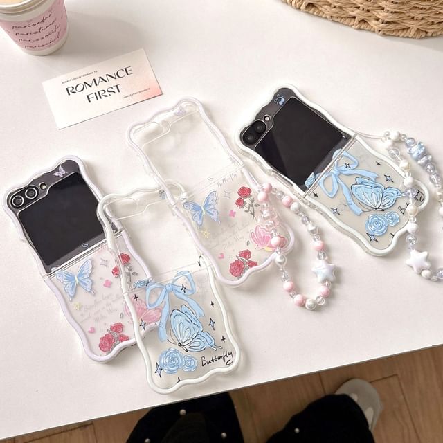 Rose Butterfly Phone Case / Strap / Set