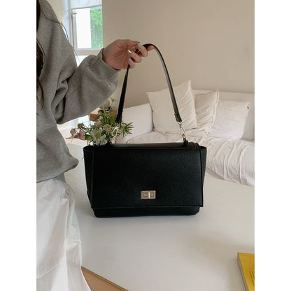 Faux Leather Satchel Bag