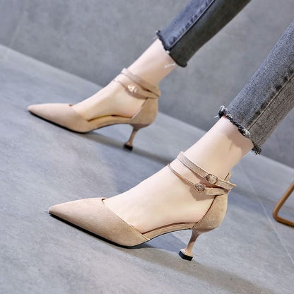 Ankle Strap Pointed High Heel Sandals (Various Designs)