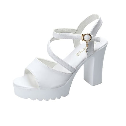 Strappy Platform Chunky Heel Sandals