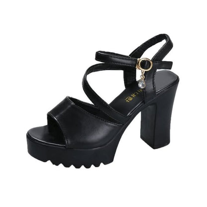 Strappy Platform Chunky Heel Sandals