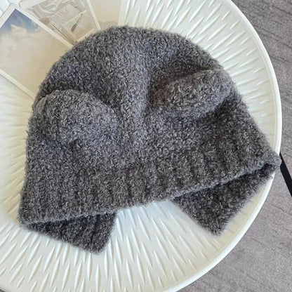 Bear Ear Knit Trapper Hat (Various Designs)