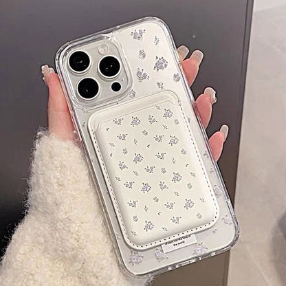 Floral Magnetic (Compatible with MagSafe) Phone Case / Card Holder / Set